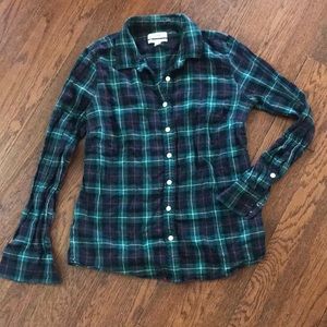J. Crew plaid women’s top.